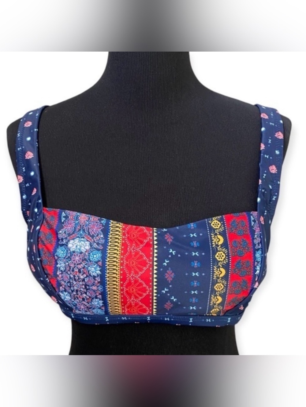 Jessica Simpson‎ Blue Floral Bikini Top XL